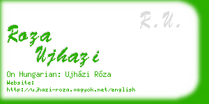 roza ujhazi business card