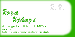 roza ujhazi business card